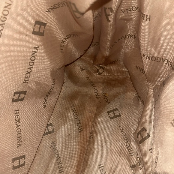 Hexagona Yellow nylon Satchel with brown Leather Trim preowned - Picture 11 of 14